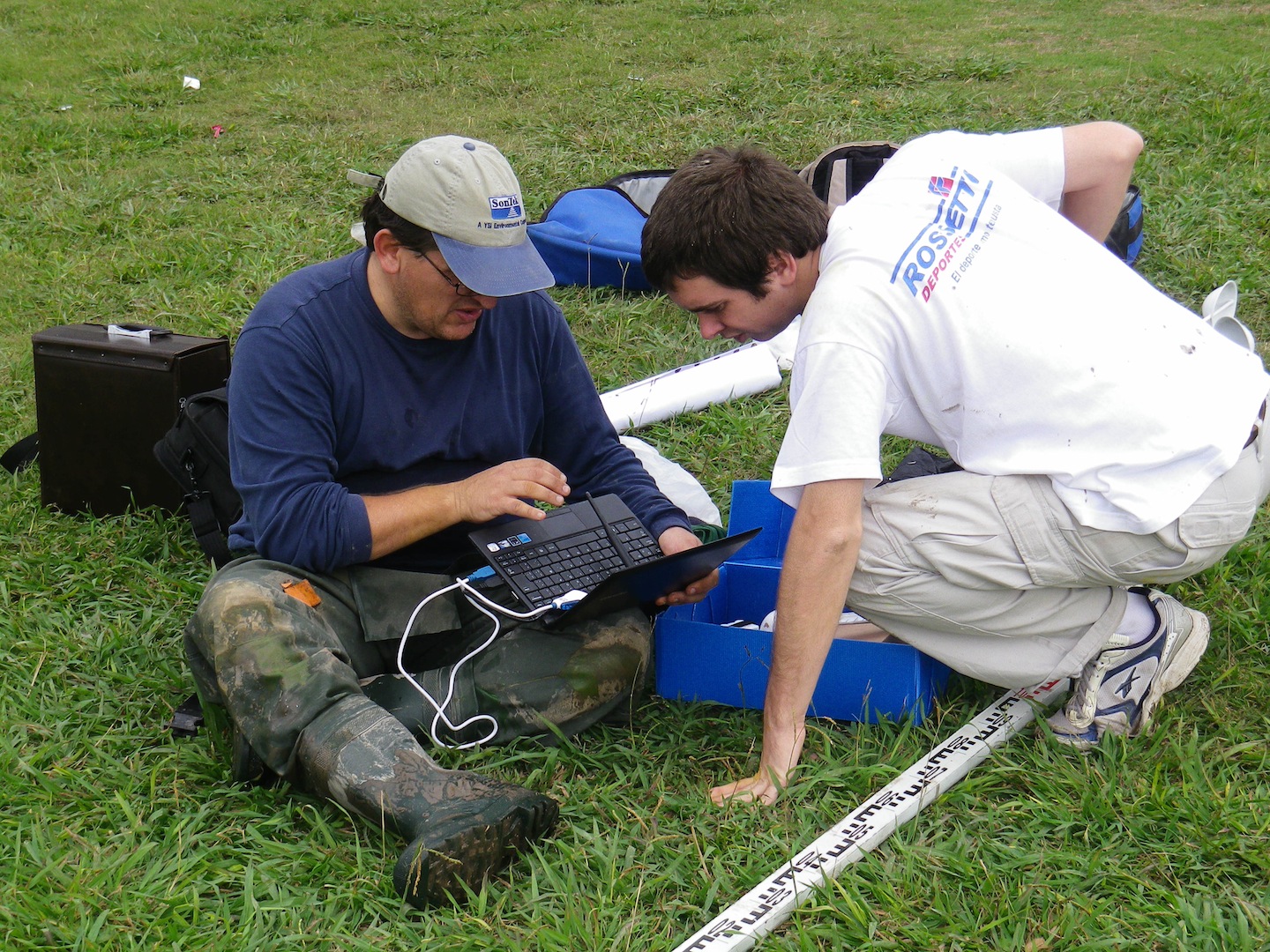 Doing fieldwork, Basin of the Carcarañá River 4